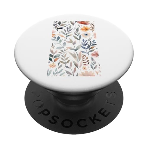 Wildblumenmuster, Blumenmuster PopSockets Klebender PopGrip von Feminine Wildflowers and Flower Pattern Designs