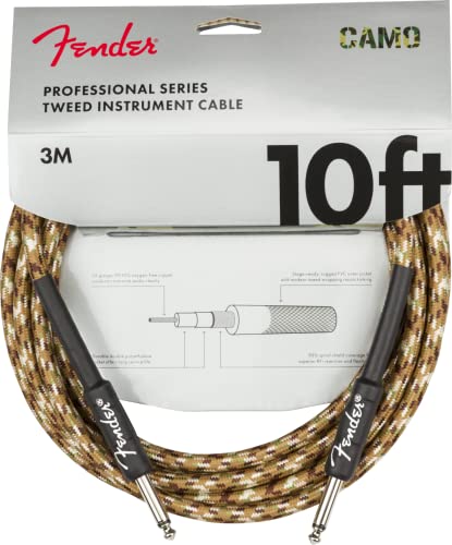 Fender® »PROFESSIONAL SERIES INSTRUMENT CABLE - DESERT CAMO« Instrumentenkabel - Gerade Klinke - 3 Meter von Fender