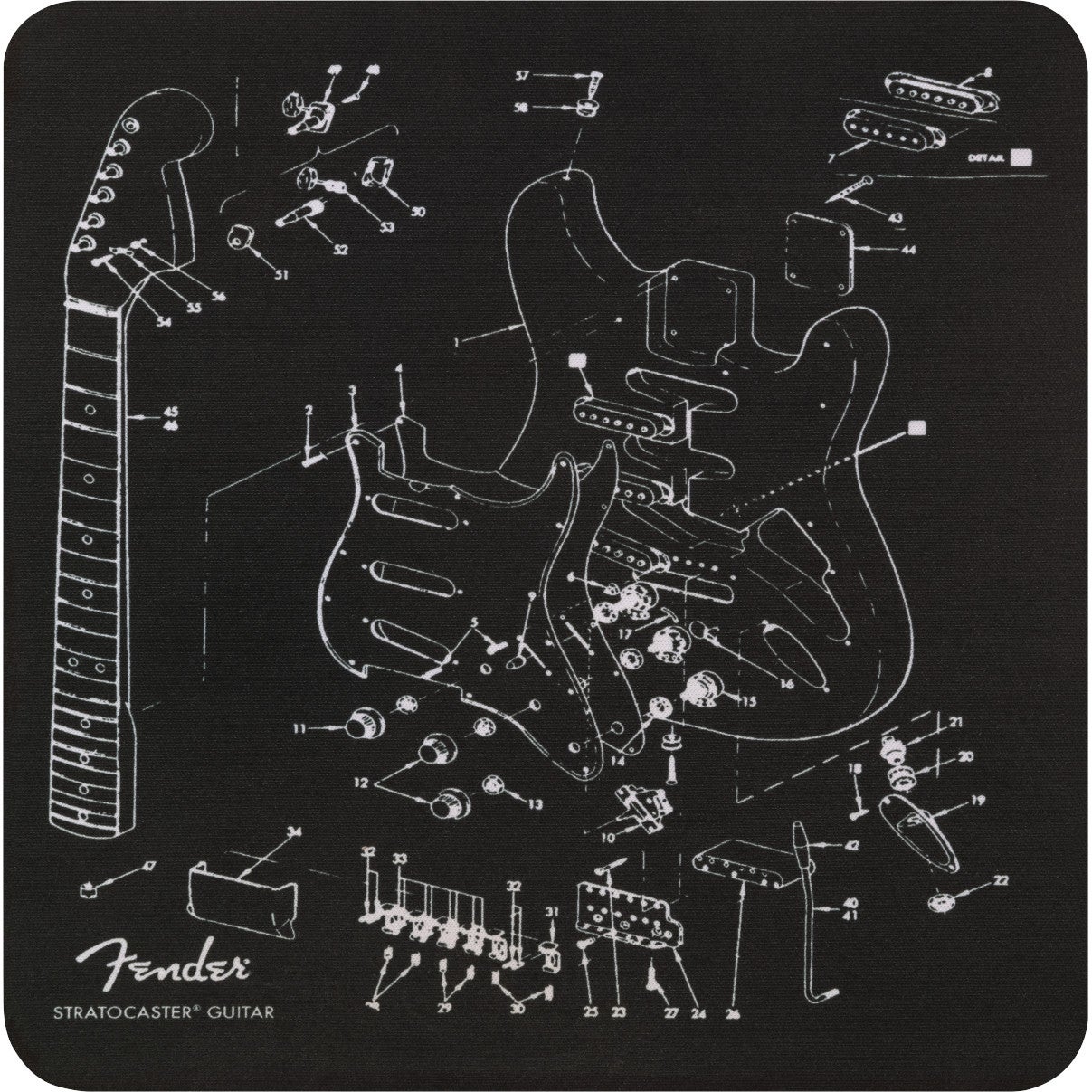 Fender Mousepad Exploded Strat muismat von Fender