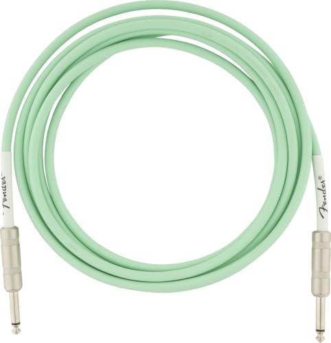 Fender Original Series Instrumentenkabel, für E-Gitarre und Bass, 3m, Gerade/Gerade, Surf Green von Fender