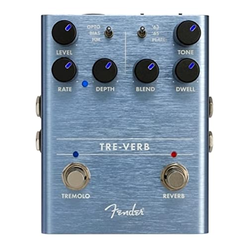 Fender Tre-Verb, Effektpedal für Gitarre, Digitales Reverb/Tremolo von Fender