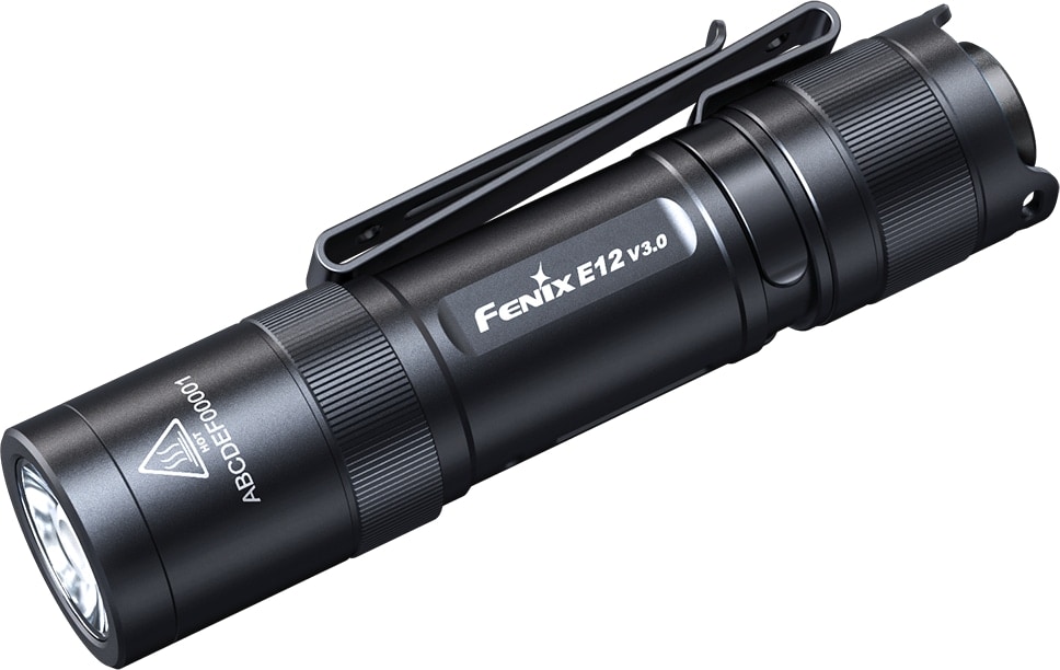 FENIX LED-Taschenlampe E12 V3.0, schwarz von Fenix