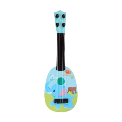 Fenteer 15'' Kinder-Ukulele-Spielzeug mit 4 Saiten, sensorisches Entwicklungsspielzeug, Lernspielzeug, Mini-Musikinstrument für Kinder ab 3 Jahren, Elefant von Fenteer