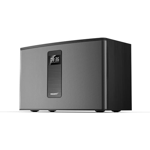 Ferguson - Bluetooth Lautsprecher Groß Regent 300BT Power Audio 60W - Stereo Party Box mit FM-Radio - Kompakter Hi-Fi Party Lautsprecher aus Holz, USB, AUX, RGB-LEDs, Ultra Bass, Uhr, EQ Control Ferguson - Bluetooth Lautsprecher Groß Regent 300BT Power Audio 60W - Stereo Party Box mit FM-Radio - Kompakter Hi-Fi Party Lautsprecher aus Holz, USB, AUX, RGB-LEDs, Ultra Bass, Uhr, EQ Control von Ferguson