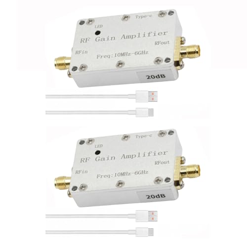 Feriany 2 Stücke 10 M-6 GHz HF-Verstärker Hohe Ebenheit HF-Leistungsverstärker HF-Antriebssignalempfänger 433 M 1,2,5 G 2,4 G 5,8 G, 20DB von Feriany