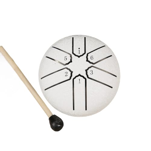 Feriany 3 6-Ton Steel Tongue Drum Mini Hand Pan Drums mit Drumsticks Percussion Musikinstrumente Schlagzeugzubehör F von Feriany