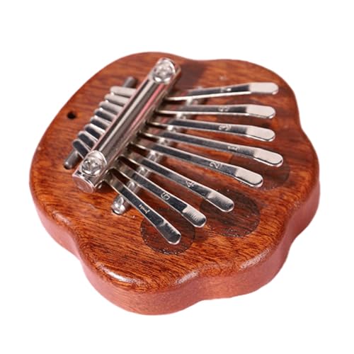 Feriany Mini-Kalimba mit 8 Tasten, Exquisites Finger-Daumen-Klavier, Geschenk für Anfänger, Musikliebhaber, Niedliche Klaue mit Anhänger, Langlebig, Einfach zu Bedienen von Feriany