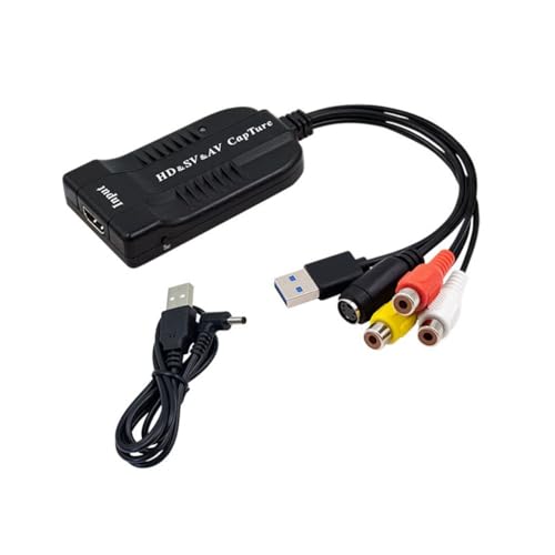 Feriany USB-Videoaufnahmekarte/HD/Hi8/DVD zu Digitalkonverter HD/S-Video zu USB2.0 Audio-Video-Aufnahmegerät von Feriany