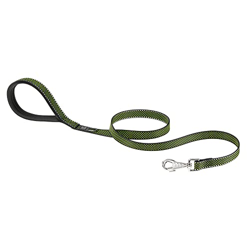 Guinzaglio per Cani Riflettente DAYTONA DELUXE G20/120, Porta Sacchetti Igienici, Maniglia Imbottita, Nero-Verde von Ferplast