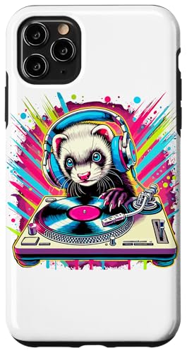 Hülle für iPhone 11 Pro Max Frettchen DJ Musikliebhaber Kopfhörer Disc Jockey von Ferret DJ Music Lover Gifts