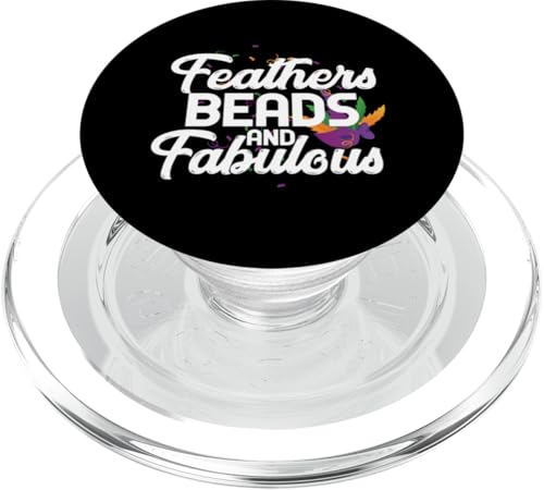 FEATHERS BEADS AND FABULOUS PopSockets PopGrip für MagSafe von Festival Tradition Mask Mardi Gras Mardi Gras