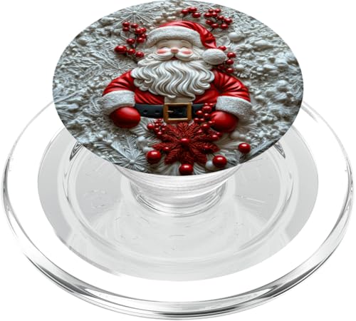 Dekorativer Weihnachtsmann mit aufwendigen Weihnachtsmotiven PopSockets PopGrip für MagSafe von Festive Holiday Pavilion & Curations