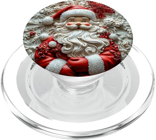 Dekorativer Weihnachtsmann mit aufwendigen Weihnachtsmotiven PopSockets PopGrip für MagSafe von Festive Holiday Pavilion & Curations