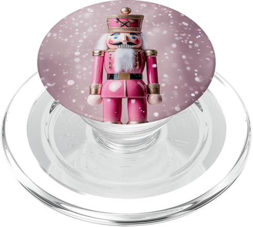 Nussknacker-Soldat in verschneiter Weihnachtsszene PopSockets PopGrip für MagSafe von Festive Holiday Pavilion & Curations