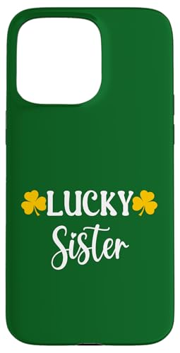 Lucky Sister Clover Kleeblatt St. Patrick's Day Retro Hülle für iPhone 15 Pro Max von Festive Irish Green St. Patricks Day Matching