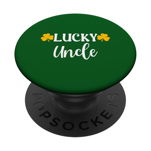 Lucky Uncle Clover Kleeblatt St. Patrick's Day Retro PopSockets Klebender PopGrip von Festive Irish Green St. Patricks Day Matching