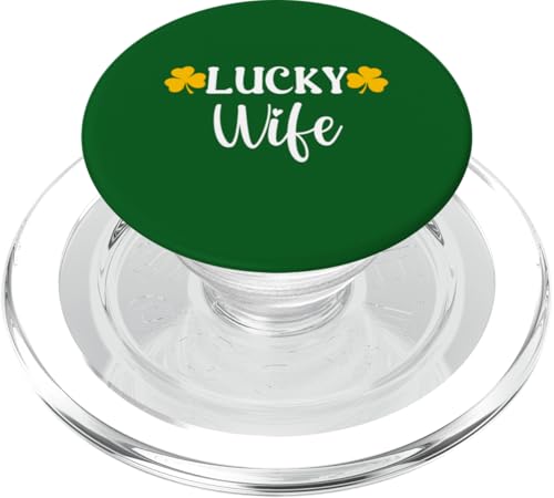 Lucky Wife Clover Kleeblatt St. Patrick's Day Retro PopSockets PopGrip für MagSafe von Festive Irish Green St. Patricks Day Matching