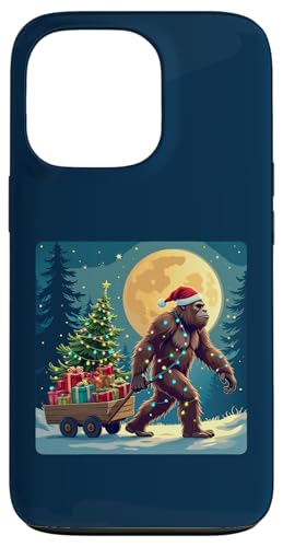 Hülle für iPhone 13 Pro Bigfoot Weihnachtsmann Weihnachtsbaum Lichter Sasquatch Xmas Männer Frauen von Festive Sasquatch Spirit Bigfoot’s Gift Wagon xmas