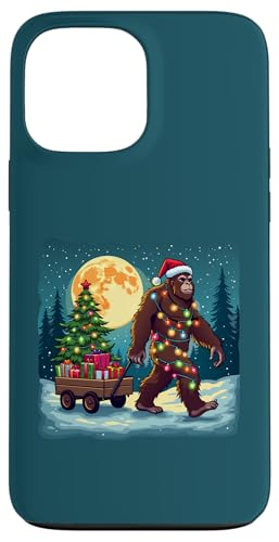 Hülle für iPhone 13 Pro Max bigfoot Weihnachtsmannmütze Weihnachtsbaum Lichter Xmas Sasquatch Pjs von Festive Sasquatch Spirit Bigfoot’s Gift Wagon xmas