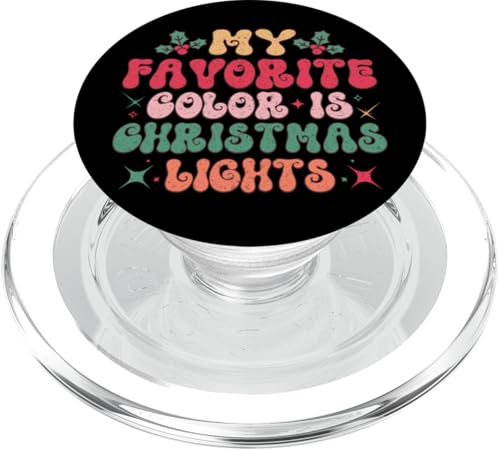 Meine Lieblingsfarbe ist Weihnachtsbeleuchtung PopSockets PopGrip für MagSafe von Festive Season Holiday Cheer Christmas Lights