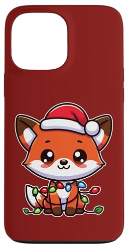 Hülle für iPhone 13 Pro Max Weihnachtsmütze Weihnachten Lichterkette Fuchs von Festliche Lieblingstiere im Weihnachtslook