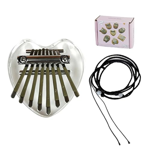 Fgbetcv Symmetry Finger-Daumenklavier, 8 Tasten, exquisites Finger-Daumenklavier, 8 Tasten, Mini-Kalimba, exquisites Finger-Daumenklavier (Herz) von Fgbetcv