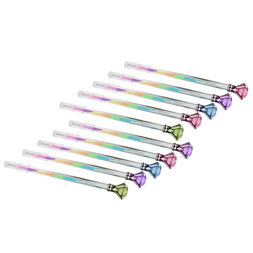 10 Stück Glitzerstift Regenbogen Gelstift Große Diamanten Stift Neon Gelstift Dekorativer Stift für Scrapbooking Skizzieren von Fhkpsqkcn