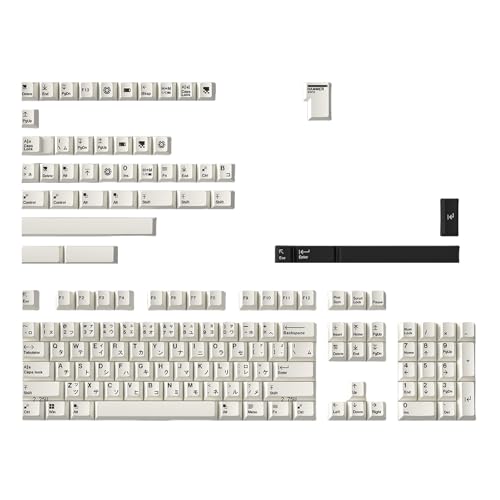 Fhkpsqkcn 148Keys Minimalists Tastenkappen-Set Original Höhe Thermosublimation für mechanische Tastaturen von Fhkpsqkcn