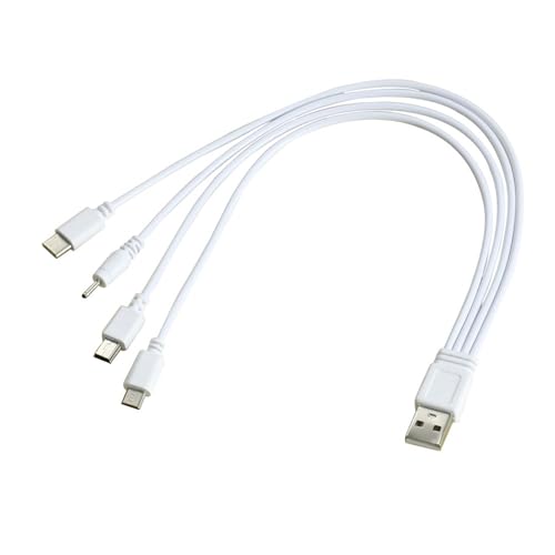 Fhkpsqkcn USB-Ladekabel, vielseitiges USB-Kabel, 4-Wege-Kabel für Smartphones, Tablets, Spielkonsolen, Headsets von Fhkpsqkcn