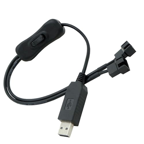 Fhkpsqkcn USB-auf-4-poliges Lüfter-Konverter-Kabel mit 12 V stellt Spannungen ein, Ausgangsleitung, schnelle Geschwindigkeit für Desktop-Kühler von Fhkpsqkcn