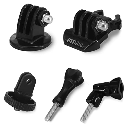 FiTSTILL Stativ Adapter Halterung mit 1/4 Schraube Kamera Adapterteil Kompatibel mit Go Pro Hero 10 9 8 7 6 4 3 3+ 2 Session Schwarz Silber SJ4000 SJ5000 Xiaomi Action Kameras Zubehör von FiTSTILL