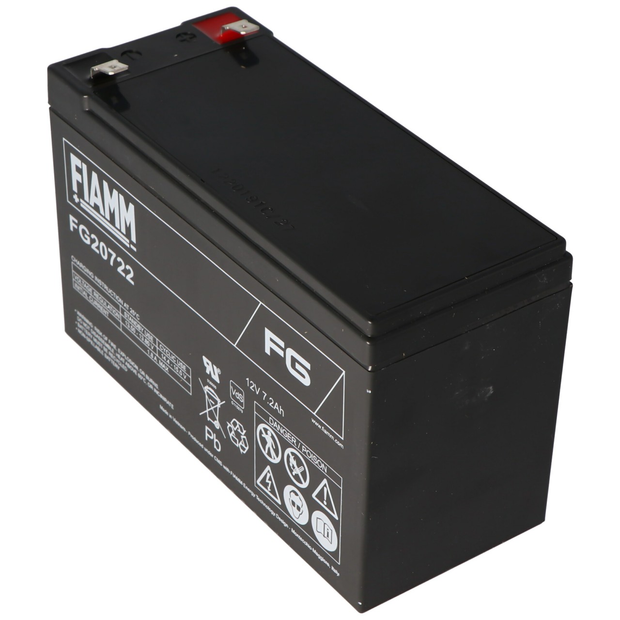 Fiamm FG20722 Akku 12 Volt, 7,2Ah mit 6,3mm Steckkontakten von Fiamm