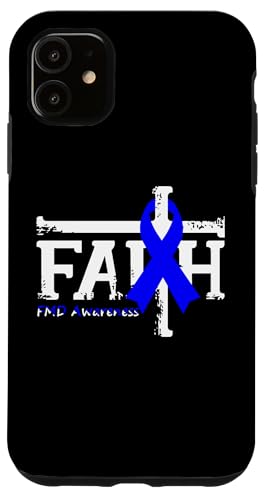 Hülle für iPhone 11 Fibromuskuläre Dysplasie Bewusstsein Herzschlag christliches Kreuz von Fibromuscular Dysplasia Awareness Products (Lwaka)