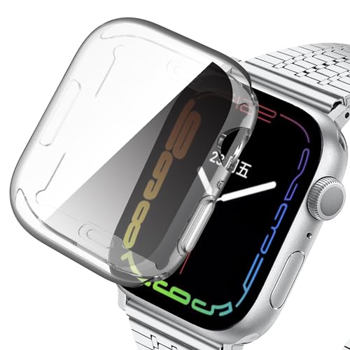 FiiMoo Hülle Kompatibel mit Apple Watch Series 10 46mm, mit Displayschutzfolie, Gesamt Schutzhülle, 360° Rundum Ultradünne PC Stoßfeste Hülle, Schutzhülle HD Ultradünne TPU Schutz Case-Transparente von FiiMoo