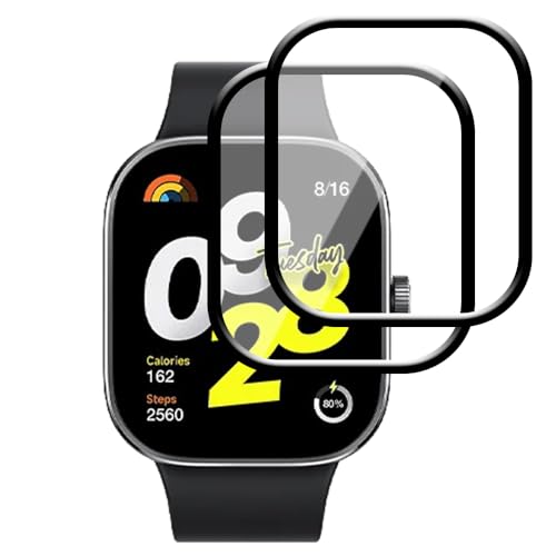 FiiMoo Schutzfolie für Xiaomi Redmi Watch 4, für Xiaomi Redmi Watch 4 Folie [2 Stück] [5H Härte] [3D-Folie] [Anti-Kratzfest], für Xiaomi Redmi Watch 4 Displayschutzfolie von FiiMoo