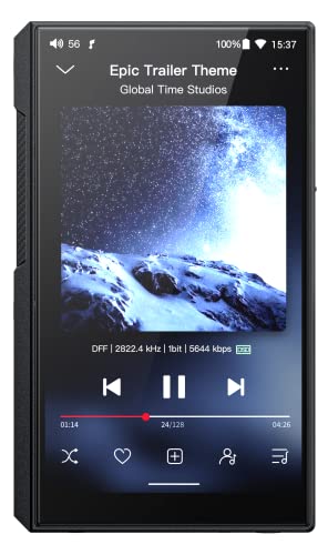 FIIO M11S Hi-Res MP3-Musik-Player mit Dual ES9038Q2M, Android 10 Snapdragon 660, 5 Zoll, verlustfreies DSD/MQA, 5G WiFi/Apple Music/Tidal/Musik, 4,4 mm, 2,5 mm/3,5 mm/4,4 mm, Schwarz von FiiO