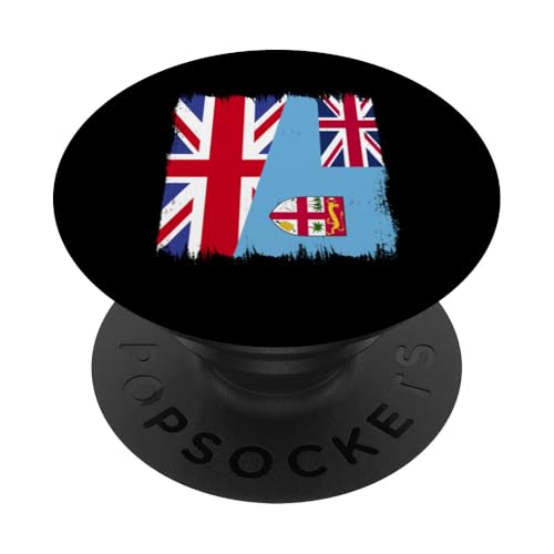 Flagge des Vereinigten Königreichs Fidschi Vereinigtes Königreich Fijian Roots Pride PopSockets Klebender PopGrip von Fiji Islands Designs Fijian Pride Pacific Ocean