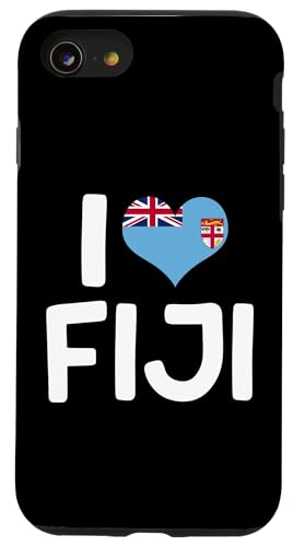 Hülle für iPhone SE (2020) / 7 / 8 Ich liebe Urlaub auf der Insel Fidschi, Flagge von Fidschi von Fiji Islands Designs Fijian Pride Pacific Ocean