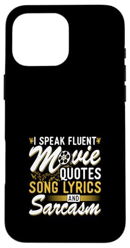 Hülle für iPhone 16 Pro Max Ich spreche fließend: Filmzitate, Liedtext und Sarkasmus, Kino von Film Making Movie Lover Gifts Clothing