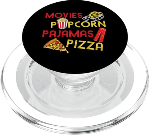 Popcorn-Pizza-Pyjamas-T-Shirt für Liebhaber am Filmabend PopSockets PopGrip für MagSafe von Film Making Movie Lover Gifts Clothing