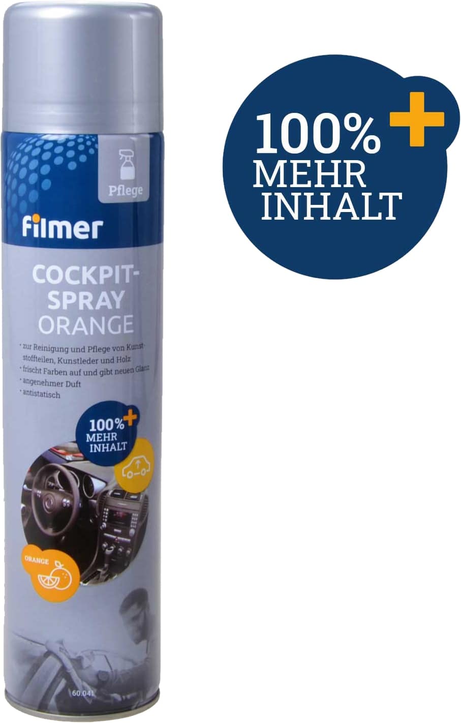 FILMER Cockpitspray, 60041, Orange, 600 ml von Filmer