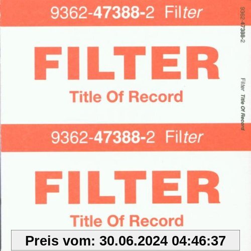 Title of Record (Euro Edition) von Filter