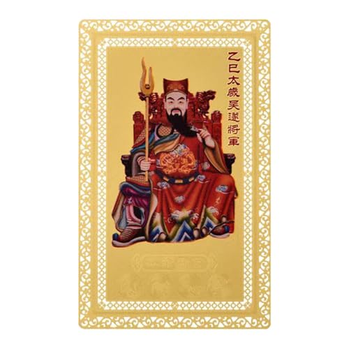 2025 Feng Shui Tai Sui Karten, General Li Cheng Amulett, Tai Sui Amulettkarten, langlebig, lichtbeständig, 8 x 5 x 0,3 cm, für Heimdekoration von Filvczt