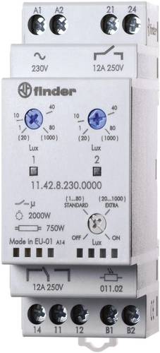Finder Dämmerungsschalter 1 St. 11.42.8.230.0000 Betriebsspannung:230 V/AC Empfindlichkeit Licht: 1 von Finder