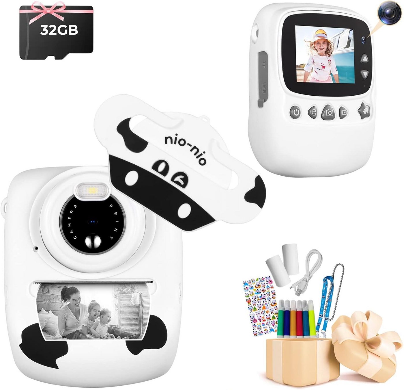 Fine Life Pro Kinderkamera (30 MP, Multifunktional Dual-Kameras, 1080P Video, 32GB TF-Karte, Schutzhülle) von Fine Life Pro