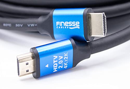 20m HDMI-Kabel v2.0 4K von Finesse Cables | Voll UHD 4K 2160p PS5 Xbox One X S | Satelliten-HD-Fernseher Laptop-PC-Monitor CCT von Finesse Cables