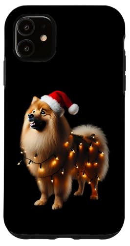 Hülle für iPhone 11 Finnischer Spitz Hund Weihnachtsmannmütze Weihnachtsbeleuchtung Besitzer Mama Papa von Finnish Spitz Dog Christmas Products