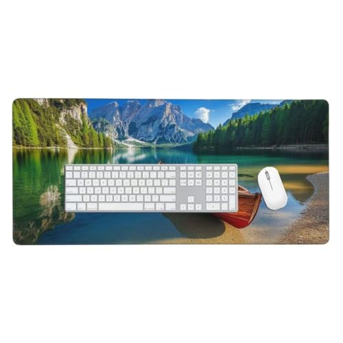 Gaming Mauspad, Mauspad XXL 800x400x 3mm Groß Mousepad Seeboot Mauspad Gaming Zubehör mit Anti Rutsch Basis Mouse Pad Wasserdicht und Langlebig für Maus und Tastatur Decor Gaming Zubehör O-338 von Finnoon