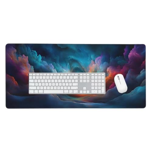 Gaming Mauspad, Mauspad XXL 900x300x 3mm Groß Mousepad Farbabstrakt Mauspad Gaming Zubehör mit Anti Rutsch Basis Mouse Pad Wasserdicht und Langlebig für Maus und Tastatur Decor Gaming Zubehör O-54 von Finnoon