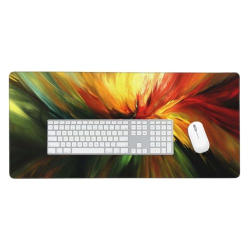 Mauspad, Schreibtischunterlage, Mouse Pad Abstract Gaming Mauspad, Mauspad XXL 600x400 mm, Rutschfeste Gummibasis Desk Mat, Genähte Kanten Mauspad, Groß Erweiterter Schreibtisch Schutz, Geschenke O105 von Finnoon